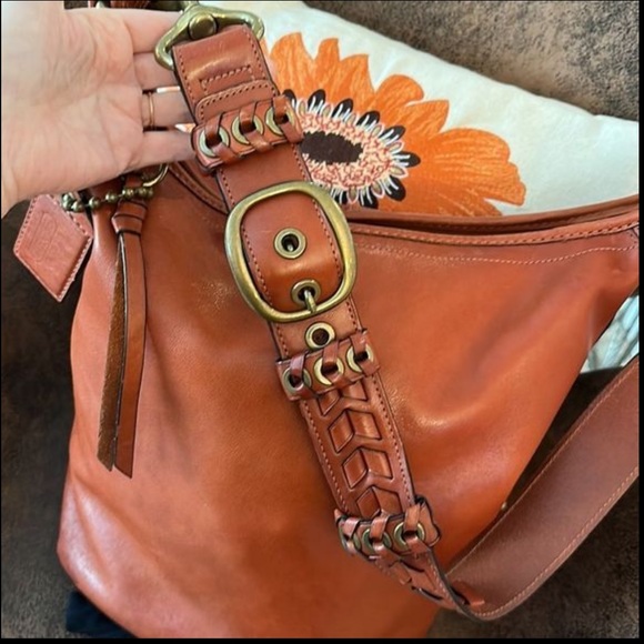 RARE COACH 11423 BLEECKER DUFFLE LEATHER w/OG HANGTAG SHADE OF WHISKEY RUST - Picture 5 of 15